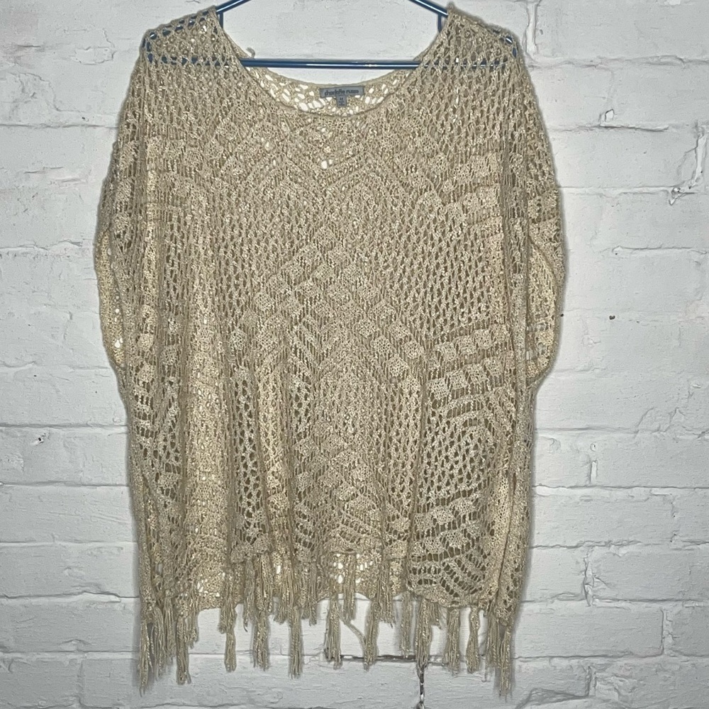 Charlotte Russe Crochet Pullover Vest M